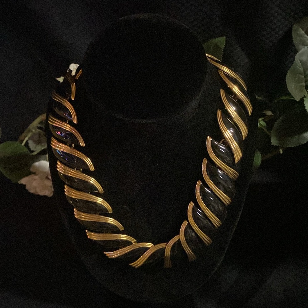 Black & Gold Napier Vintage Necklace